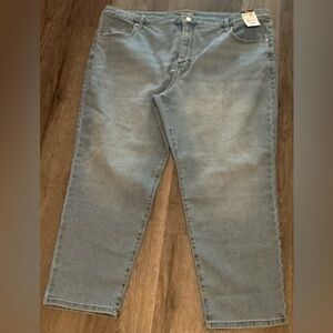 Terra & Sky Women's Gray Straight Leg Jeans
